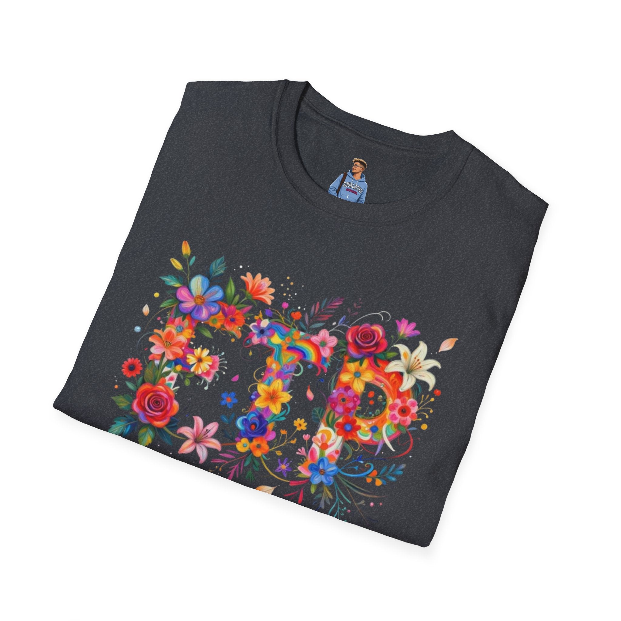 Floral 'FTP' Graphic T-Shirt