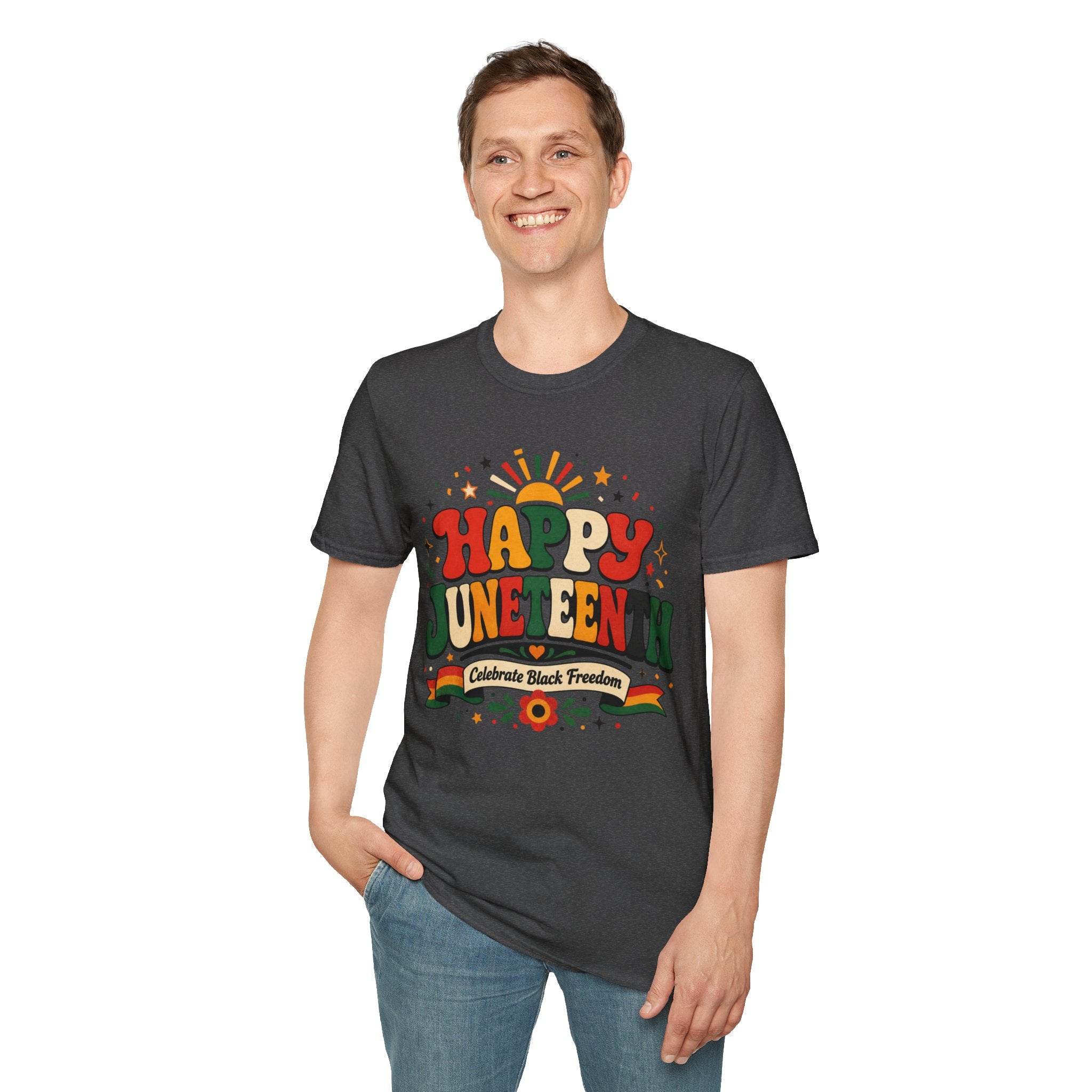 Juneteenth T-Shirt - "Happy Juneteenth" Retro Celebration Tee