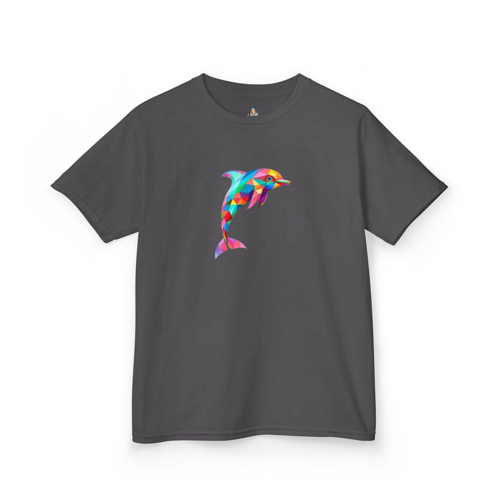 Colorful Fractal Dolphin Kids Heavy Cotton Tee - EqualiTees.Me