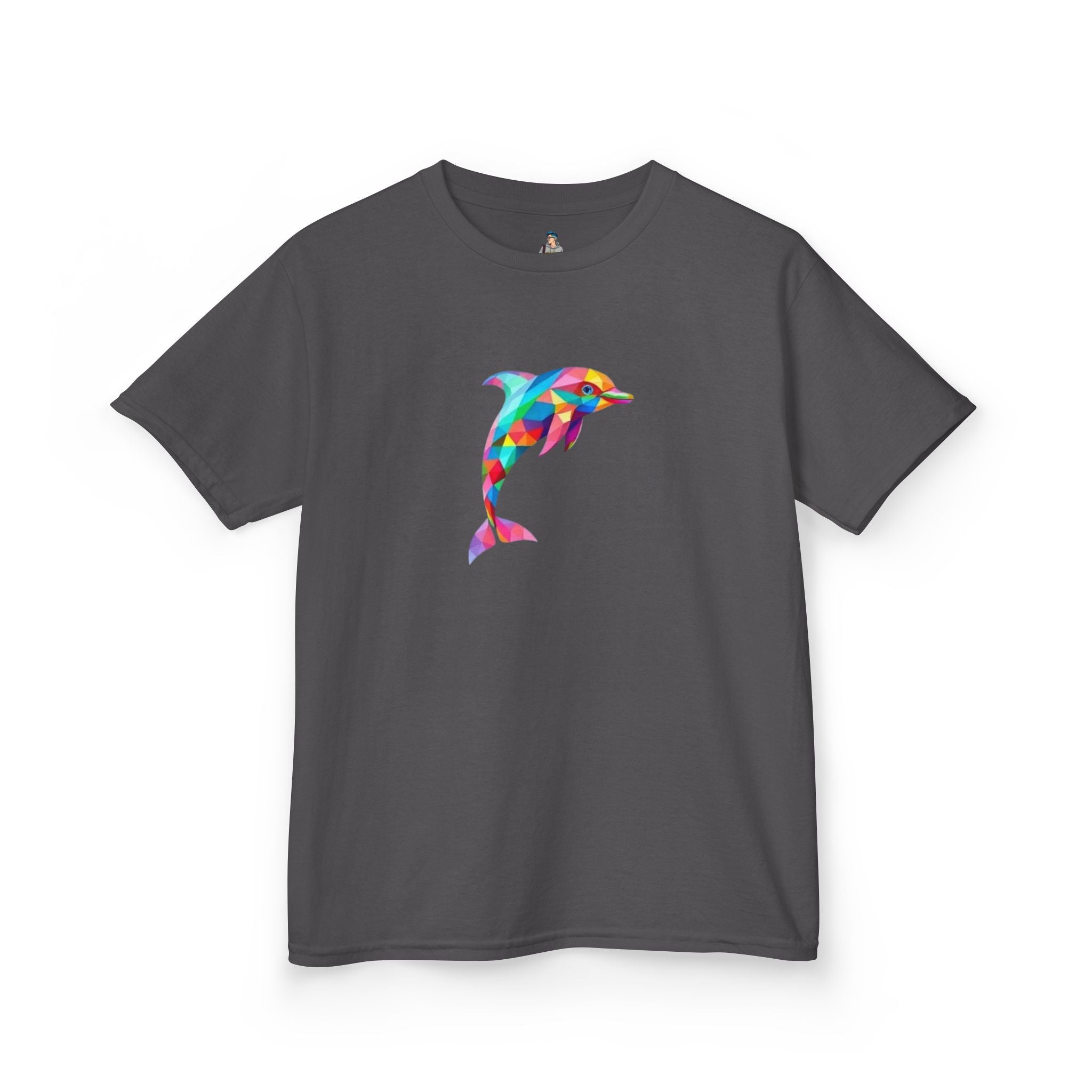 Colorful Fractal Dolphin Kids Heavy Cotton Tee - EqualiTees.Me