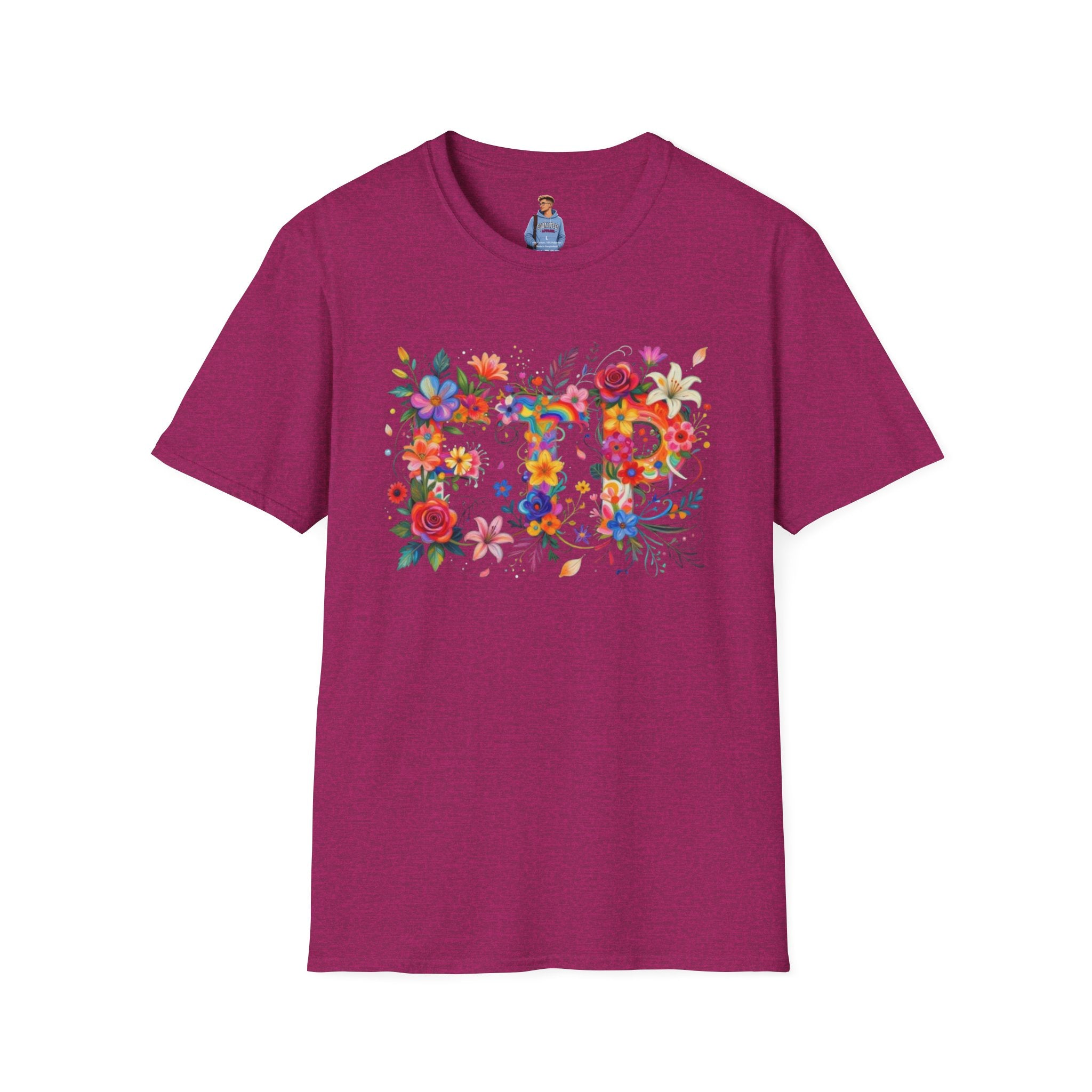 Floral 'FTP' Graphic T-Shirt