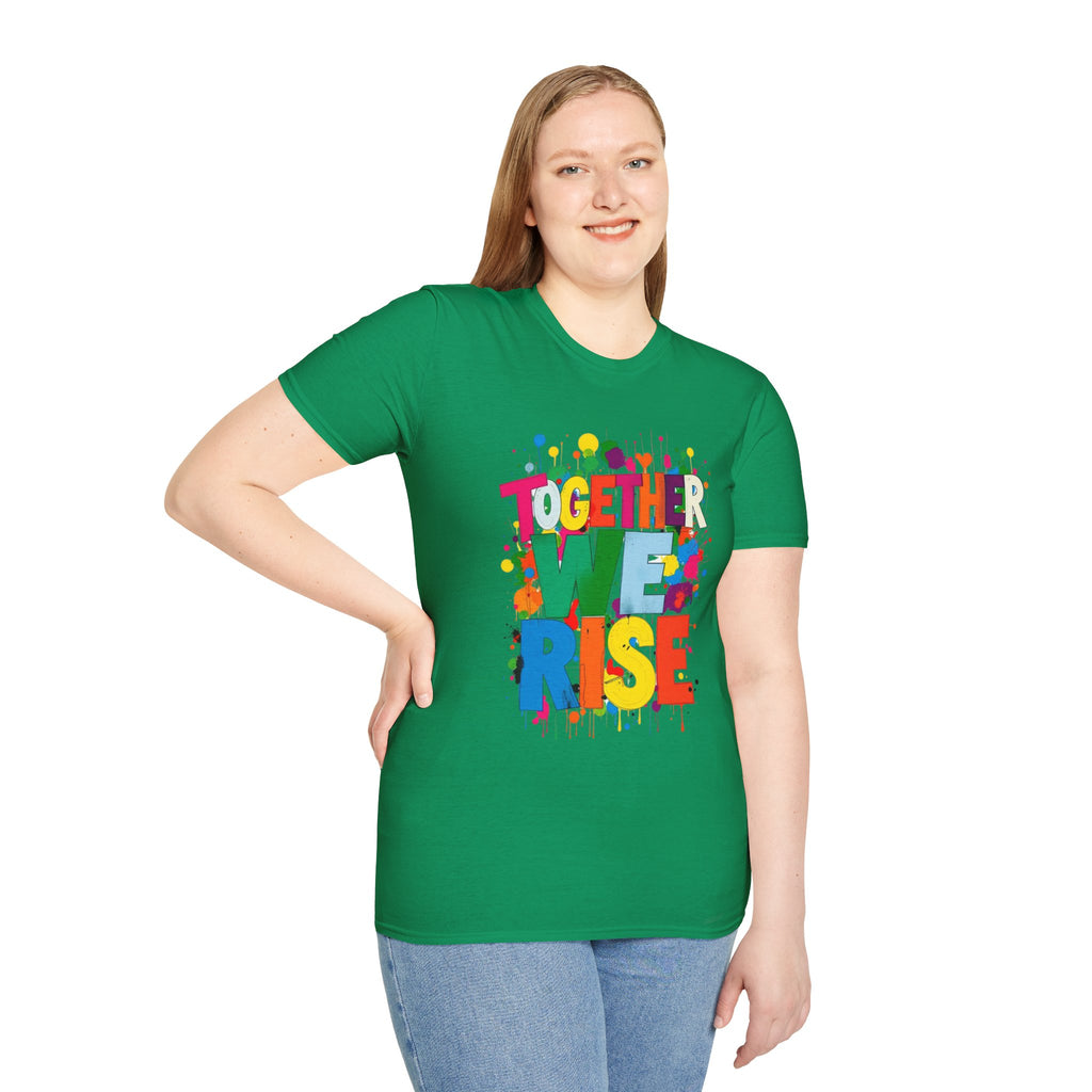 Juntos nos levantamos Camiseta unisex de estilo suave
