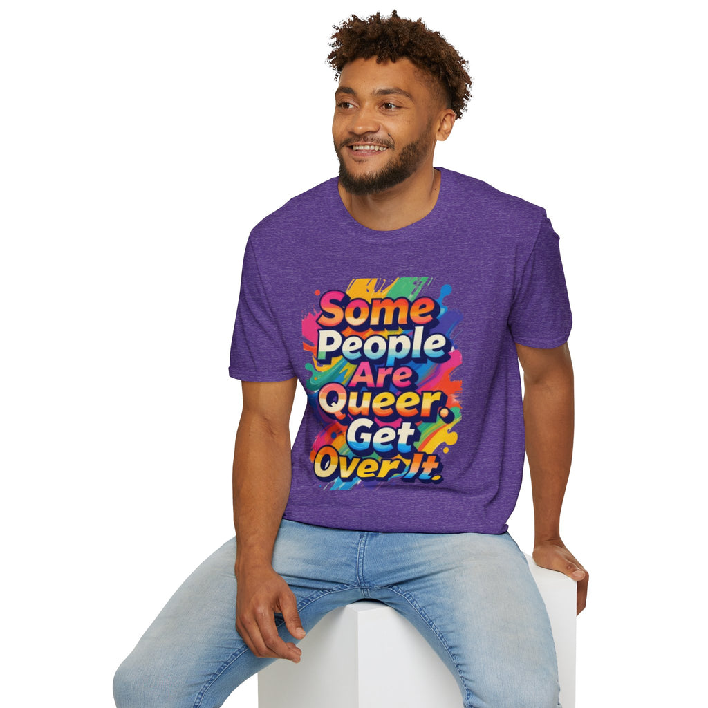 Some People Are Queer T-Shirt Rainbow Graphic