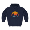 Camping Scene Hoodie, Outdoor Adventure Sweatshirt, Nature Lover Gift, Full Zip Hooded Jacket, Men Women Unisex Clothing