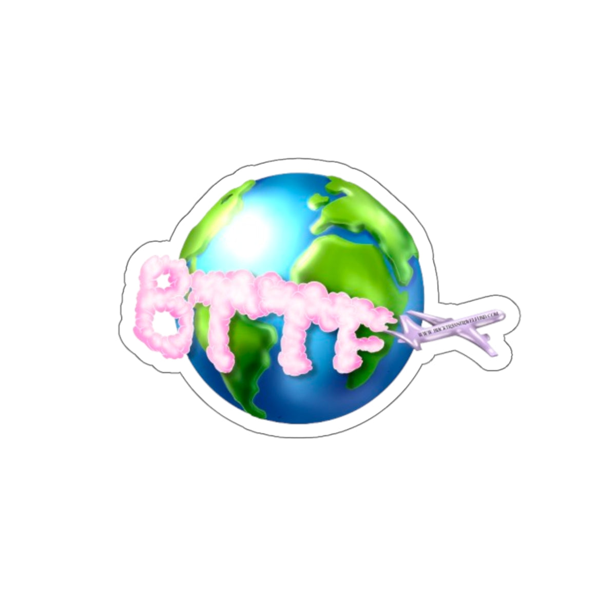 BTTF Airplane Globe Die-Cut Sticker