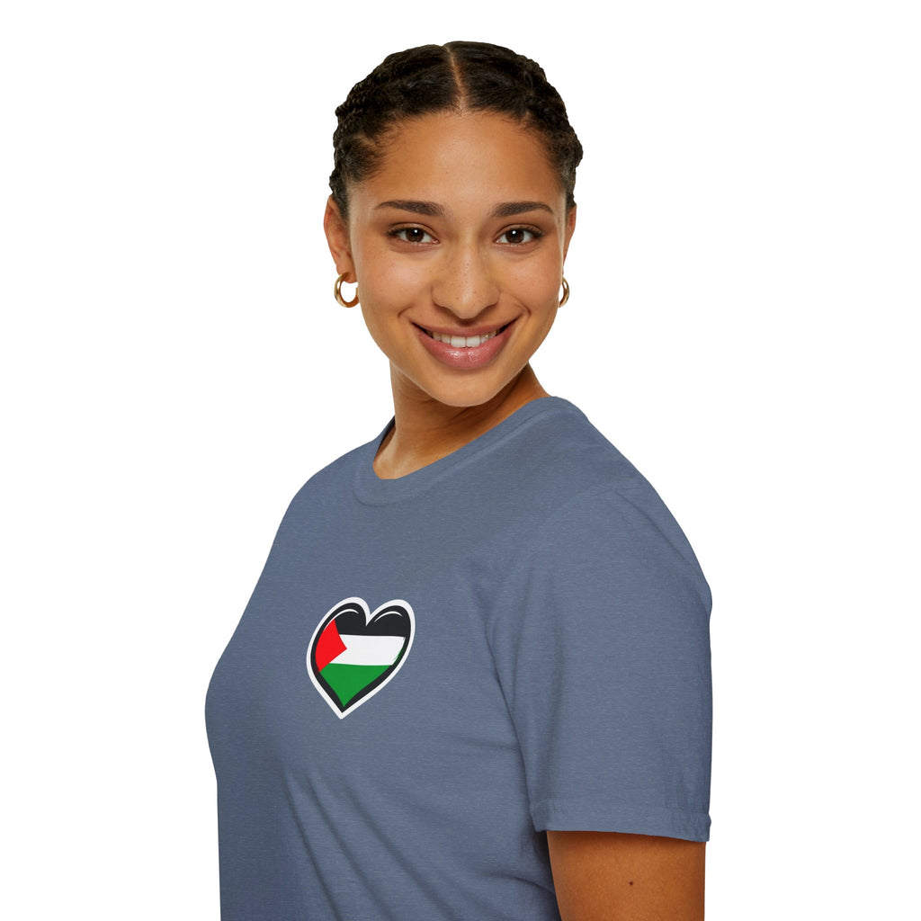 Camiseta unisex de estilo suave: "Apoya a Gaza y todos somos Palestina".