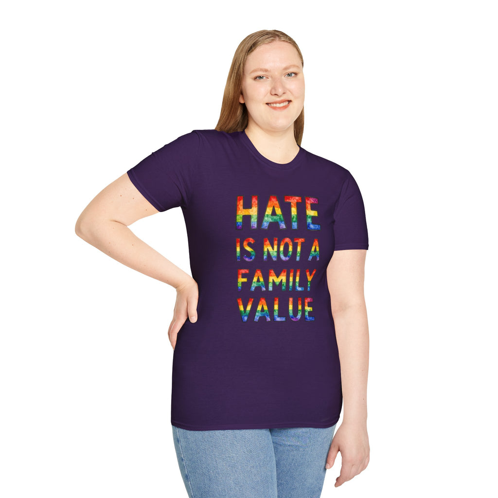Hate Is Not A Family Value Rainbow Pride T-Shirt