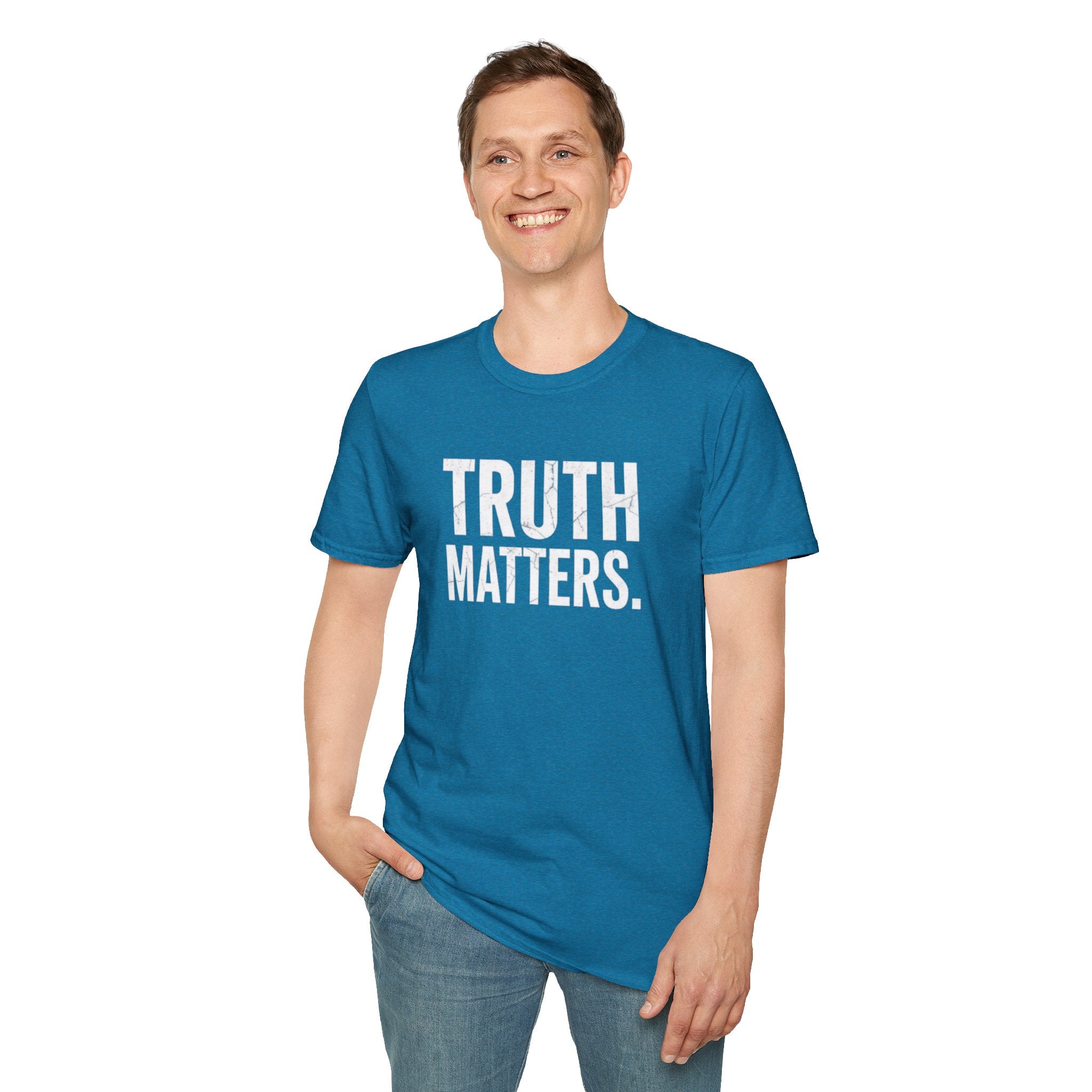 Camiseta unisex de estilo suave: camiseta con el lema "La verdad importa", ideal para activistas y uso diario.