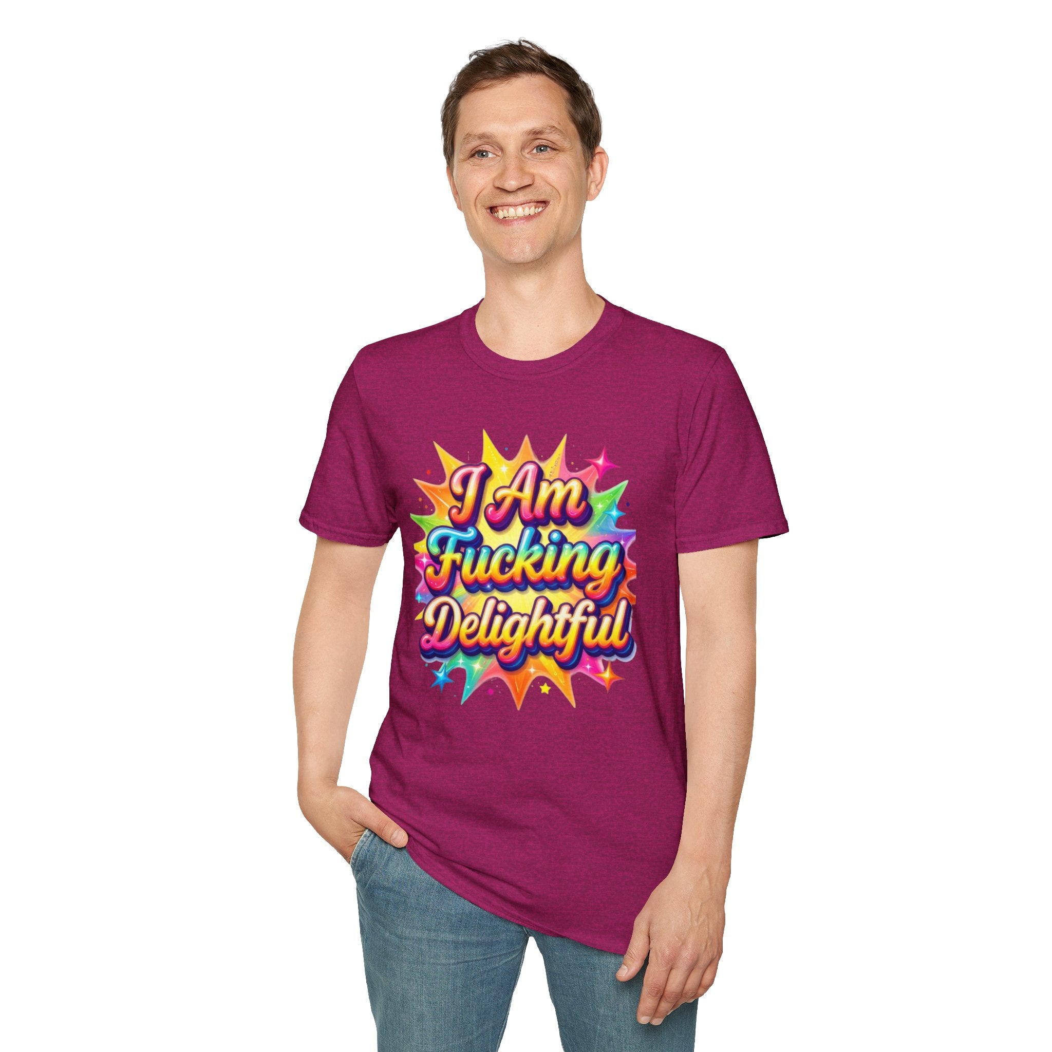 I Am Fucking Delightful T-Shirt - Bold Rainbow Self-Love Graphic Tee