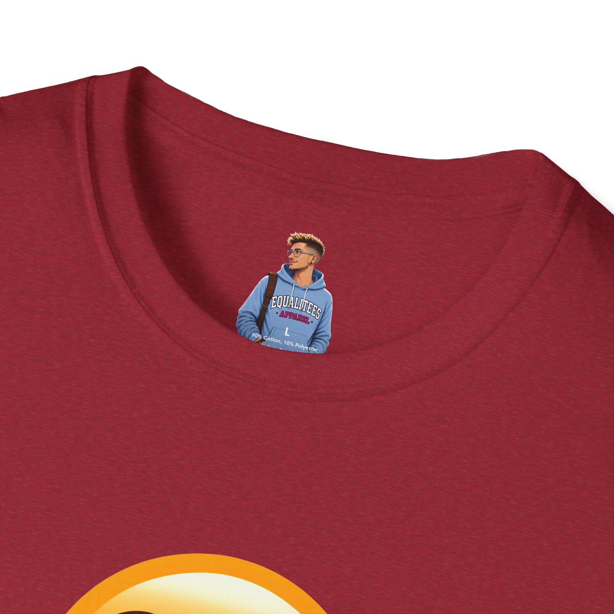 Camiseta unisex de estilo suave con emoji de ojos en blanco | Camiseta gráfica informal para el día a día