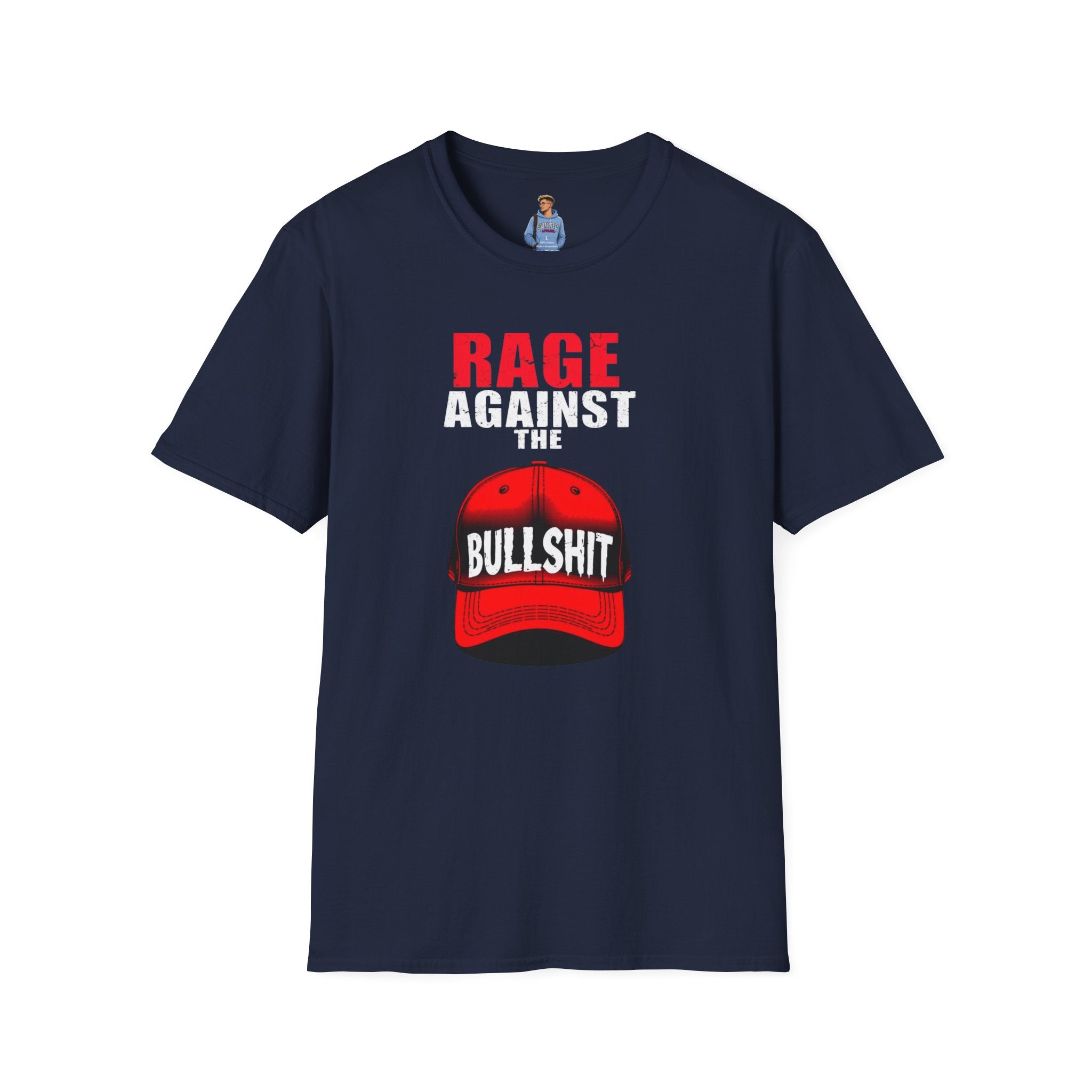 Camiseta unisex Softstyle - Camiseta gráfica "Rage Against the BS"