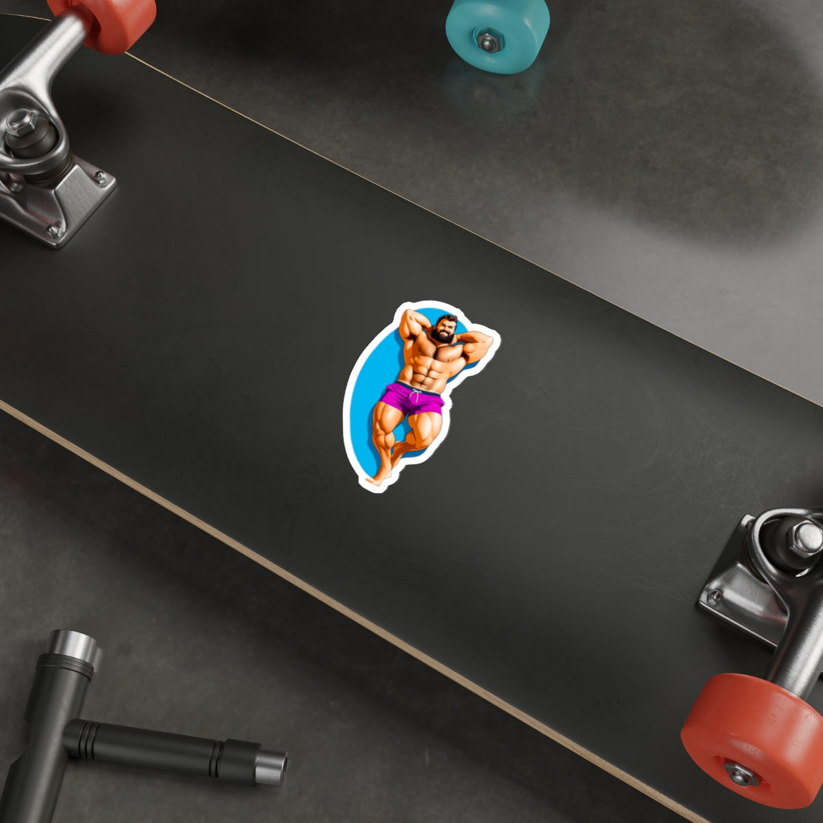 Die-Cut Stickers - Lounging Bear - EqualiTees.Me