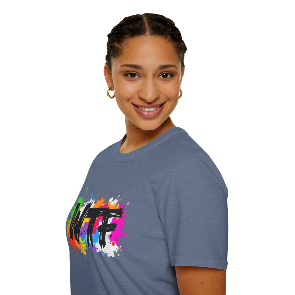 Bold Rainbow WTF Color Splash T-Shirt