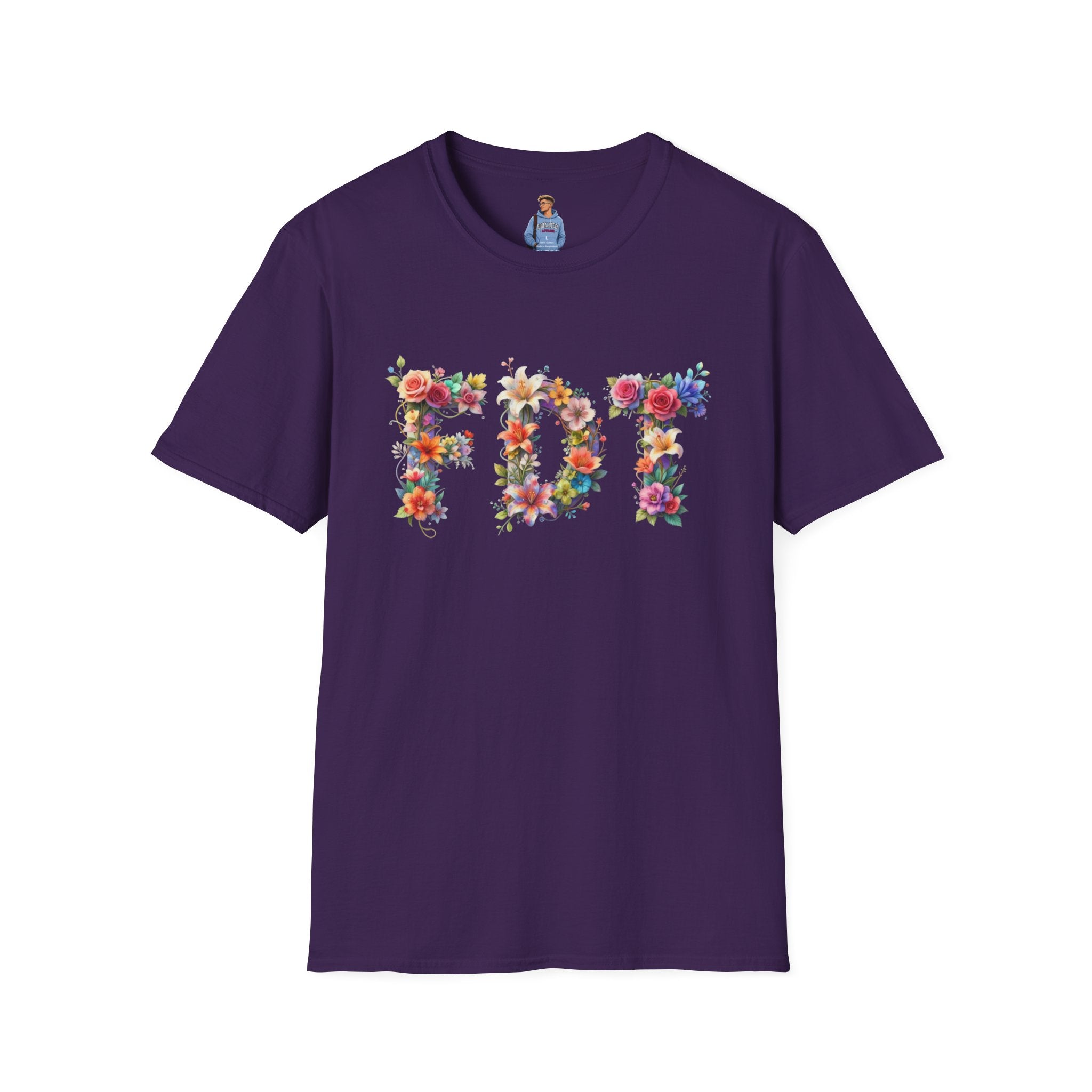 FDT Bold Floral Typography T-Shirt