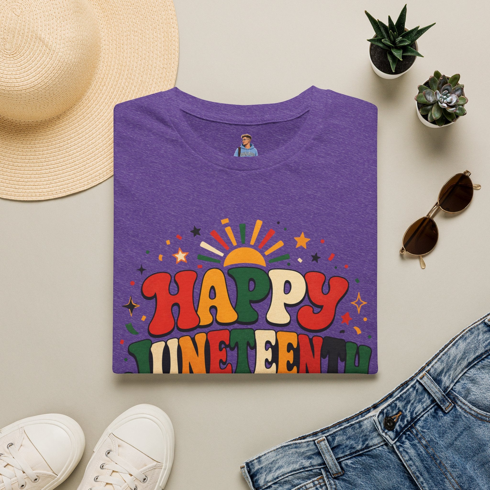 Juneteenth T-Shirt - "Happy Juneteenth" Retro Celebration Tee