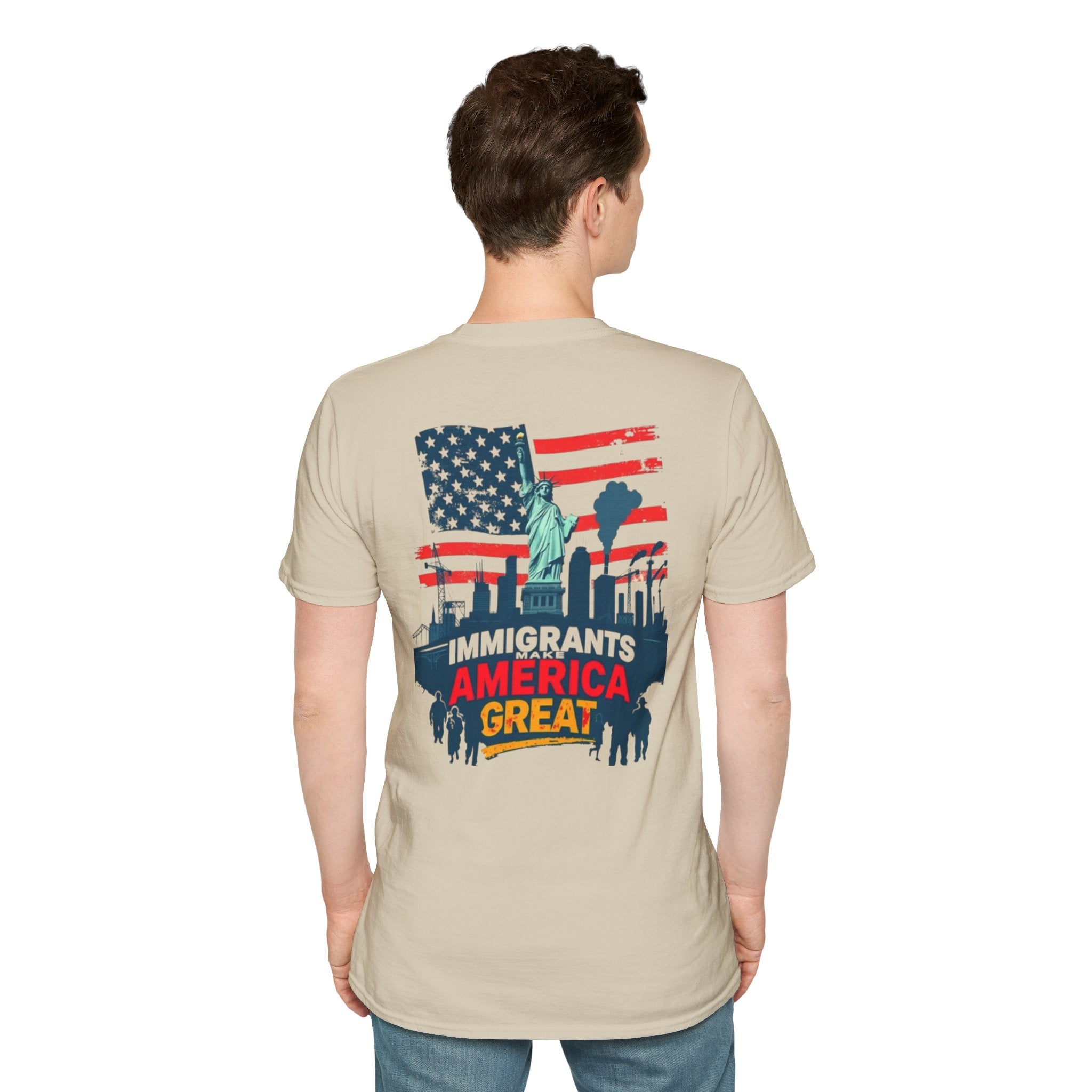 Estoy Contigo (I Am With You) Los inmigrantes hacen grande a Estados Unidos Camiseta unisex de estilo suave Camiseta clásica de protesta