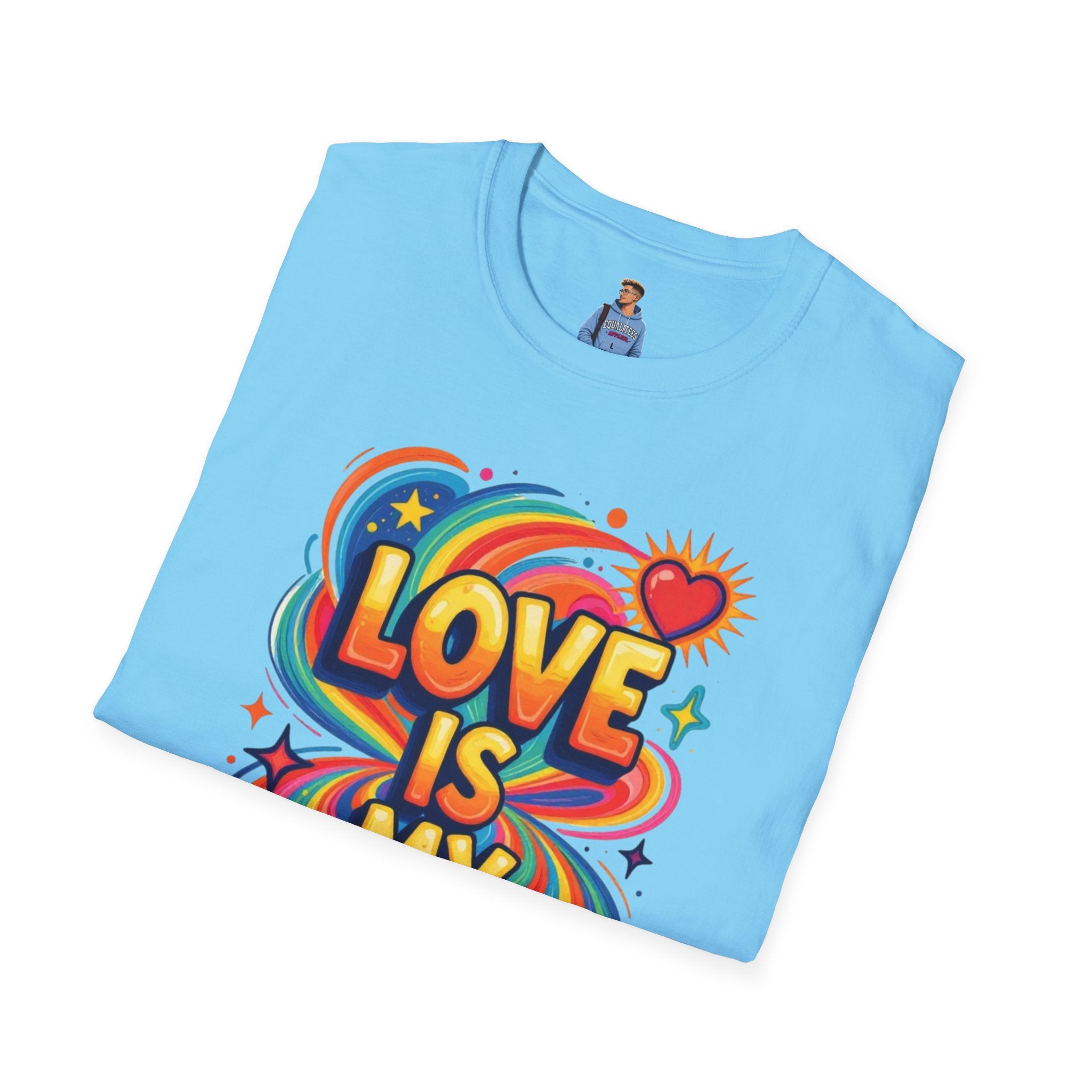 Love Is My Religion Retro Rainbow Graphic T-shirt