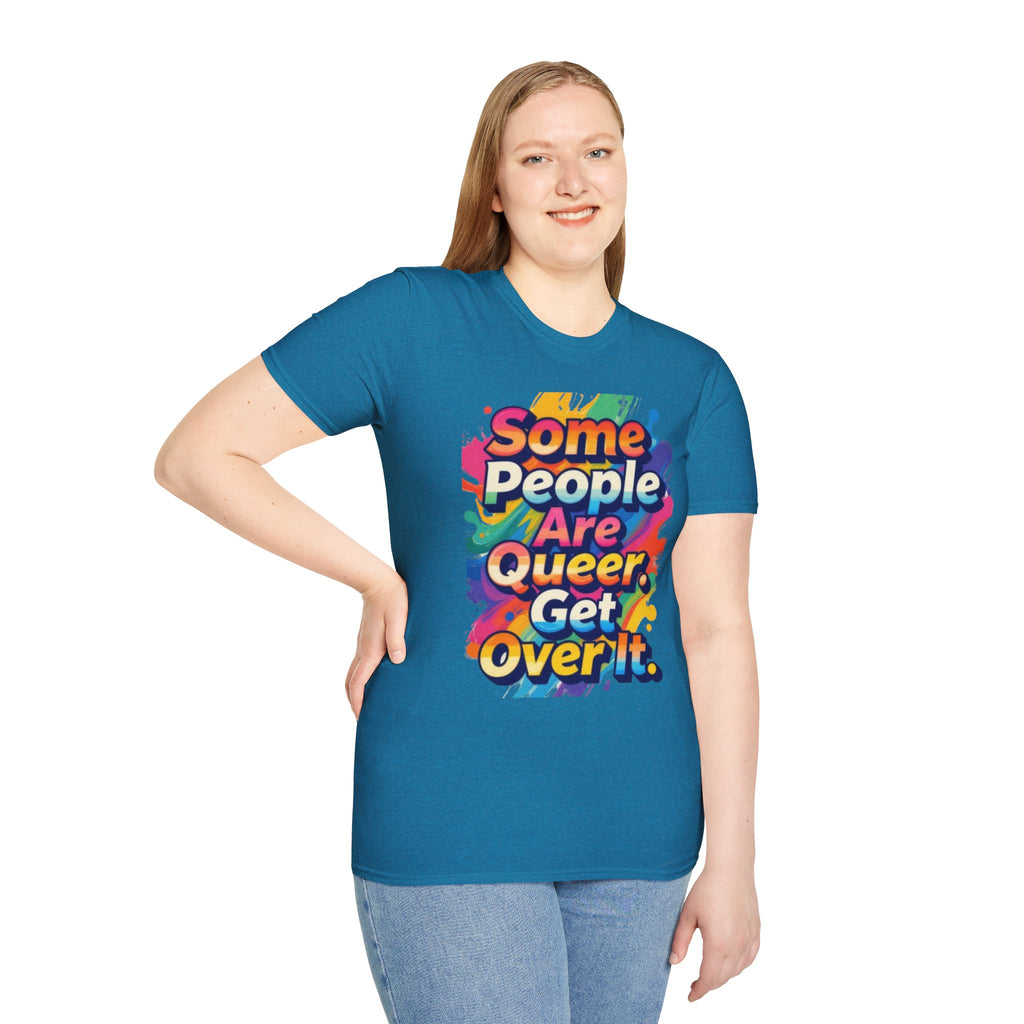 Some People Are Queer T-Shirt Rainbow Graphic