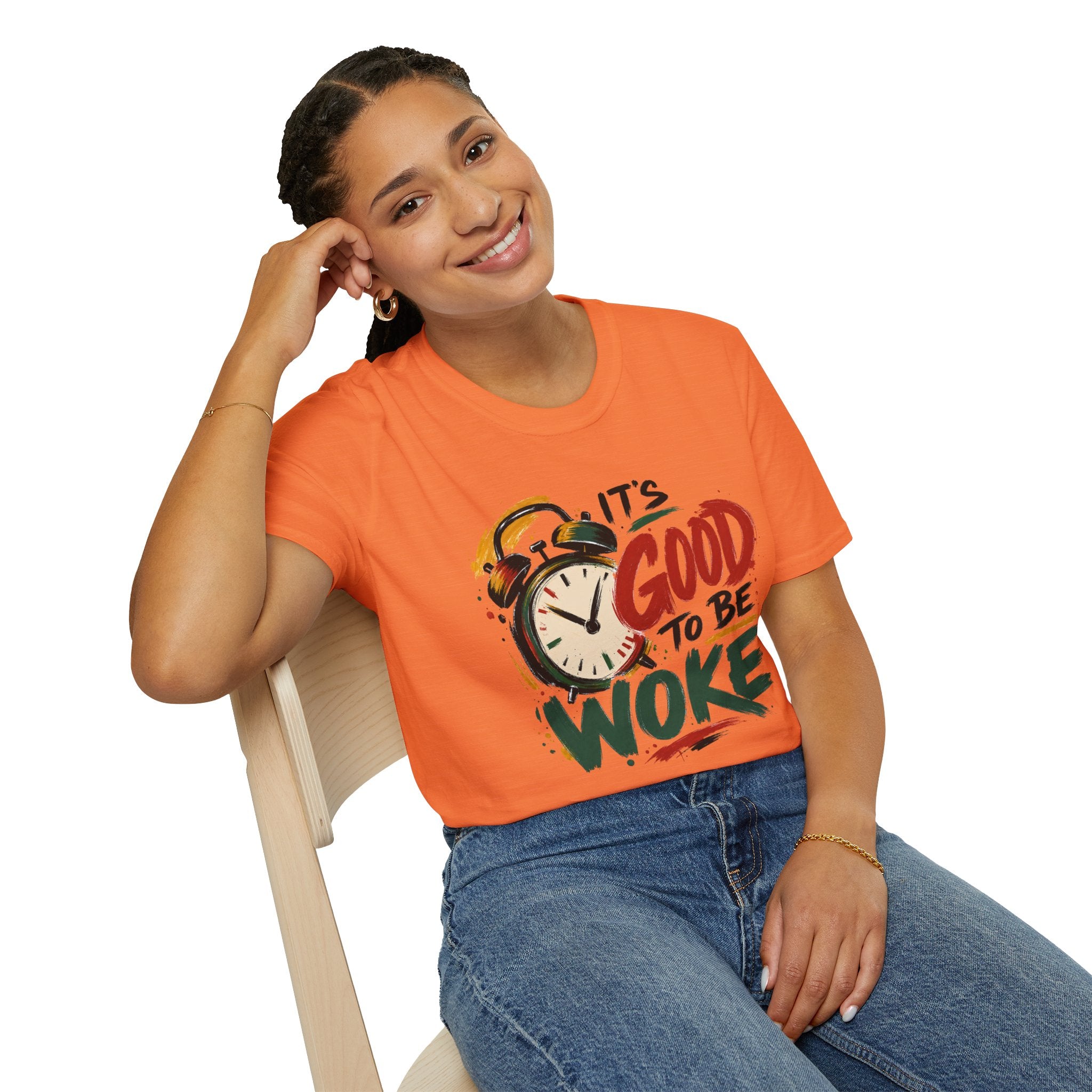 T-Shirt — "It's Good To Be Woke" Graphic Tee (Alarm Clock Design)