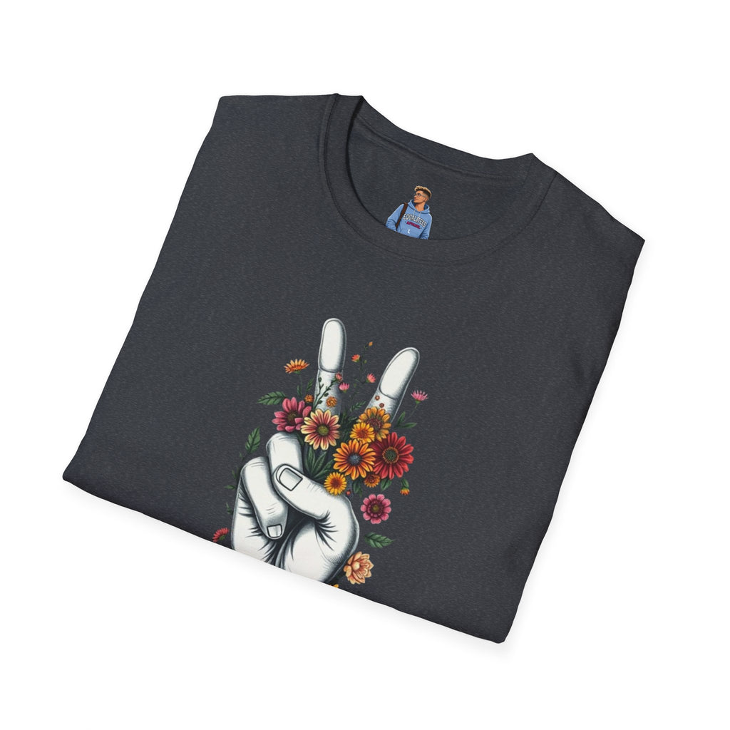 Camiseta unisex de estilo suave Grow Peace: inspiración boho, perfecta para festivales y uso diario