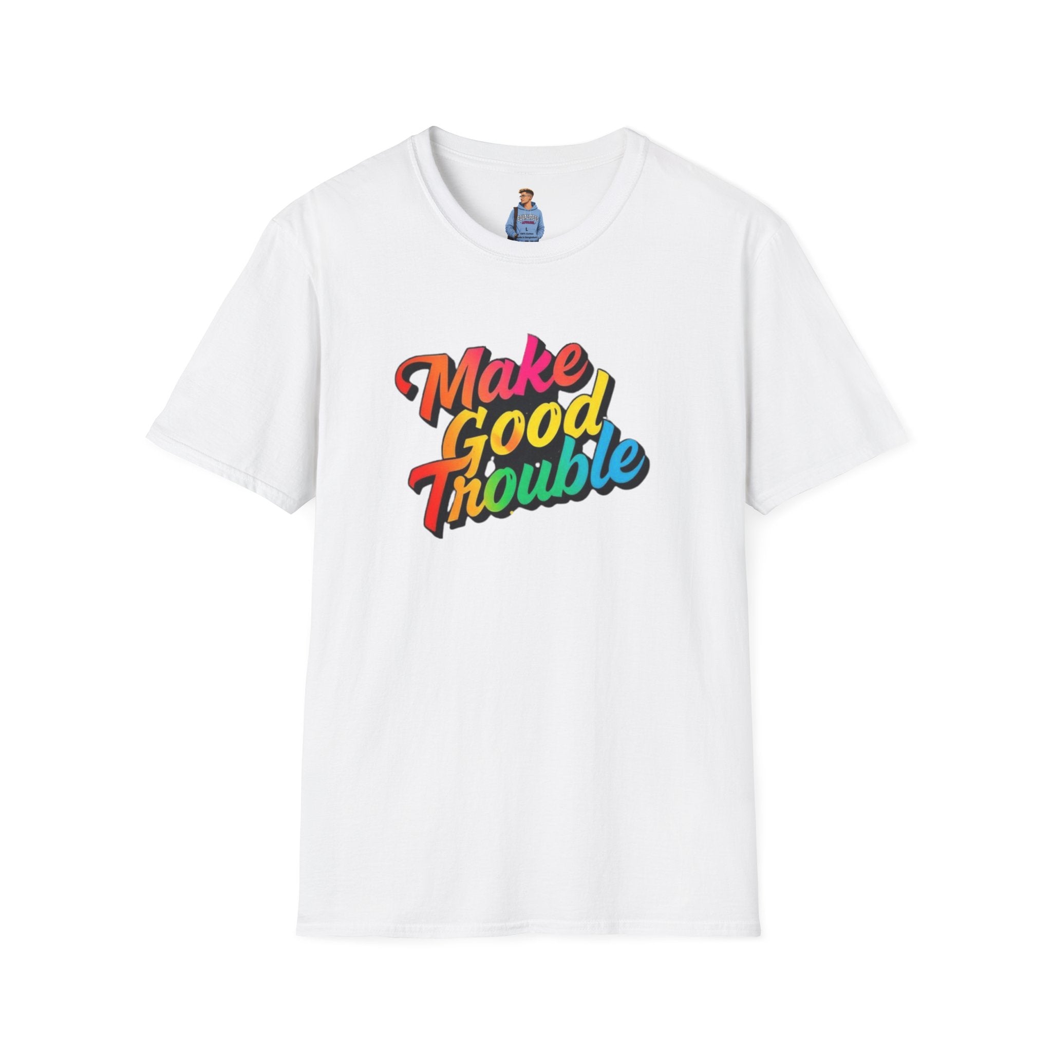 Make Good Trouble' Rainbow T-Shirt