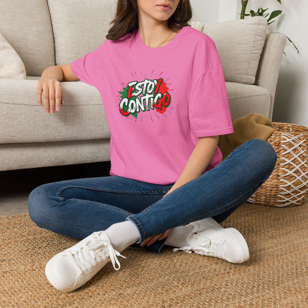 Estoy Contigo (I Am With You) Los inmigrantes hacen grande a Estados Unidos Camiseta unisex de estilo suave Camiseta clásica de protesta