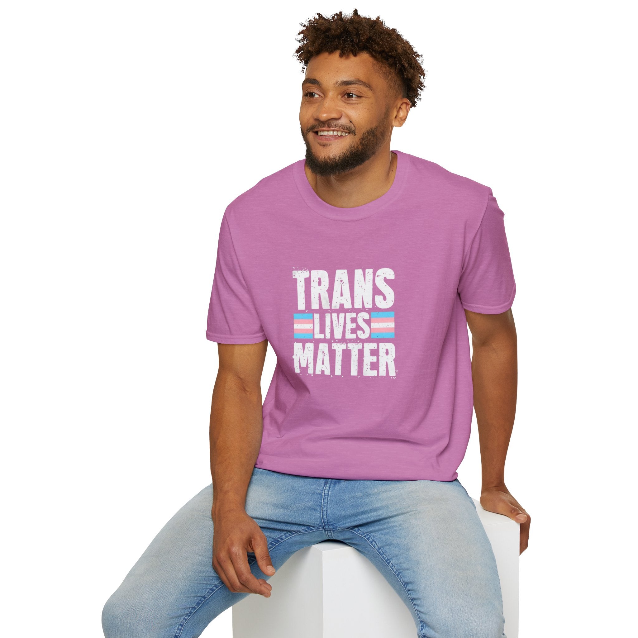 Trans Lives Matter Unisex Softstyle T-Shirt - Support LGBTQ+ Rights
