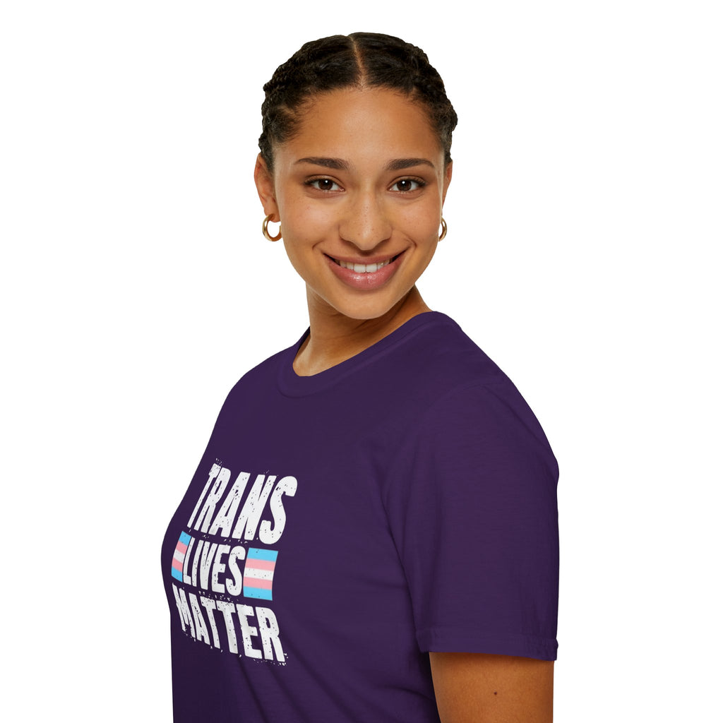 Trans Lives Matter Unisex Softstyle T-Shirt - Support LGBTQ+ Rights