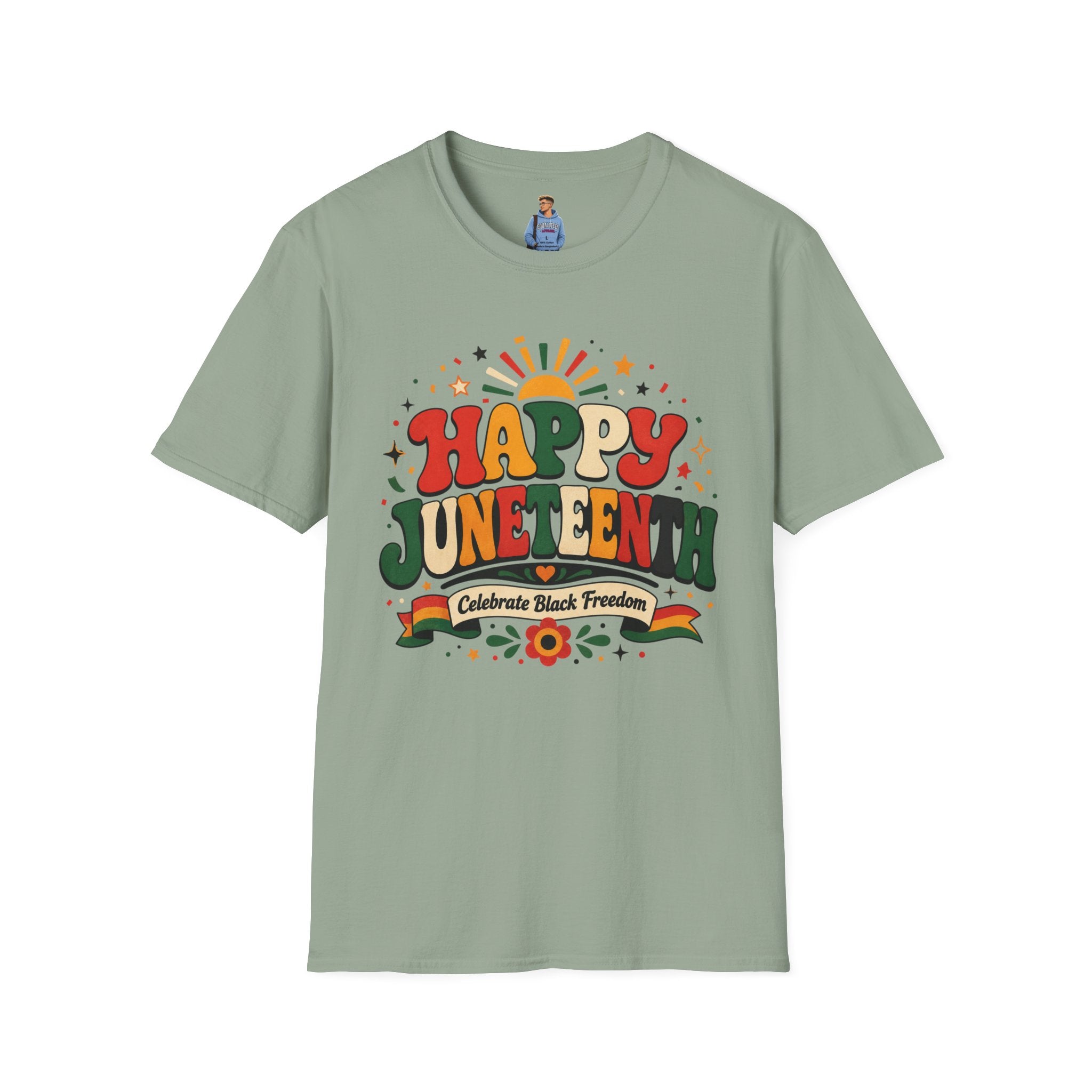 Juneteenth T-Shirt - "Happy Juneteenth" Retro Celebration Tee