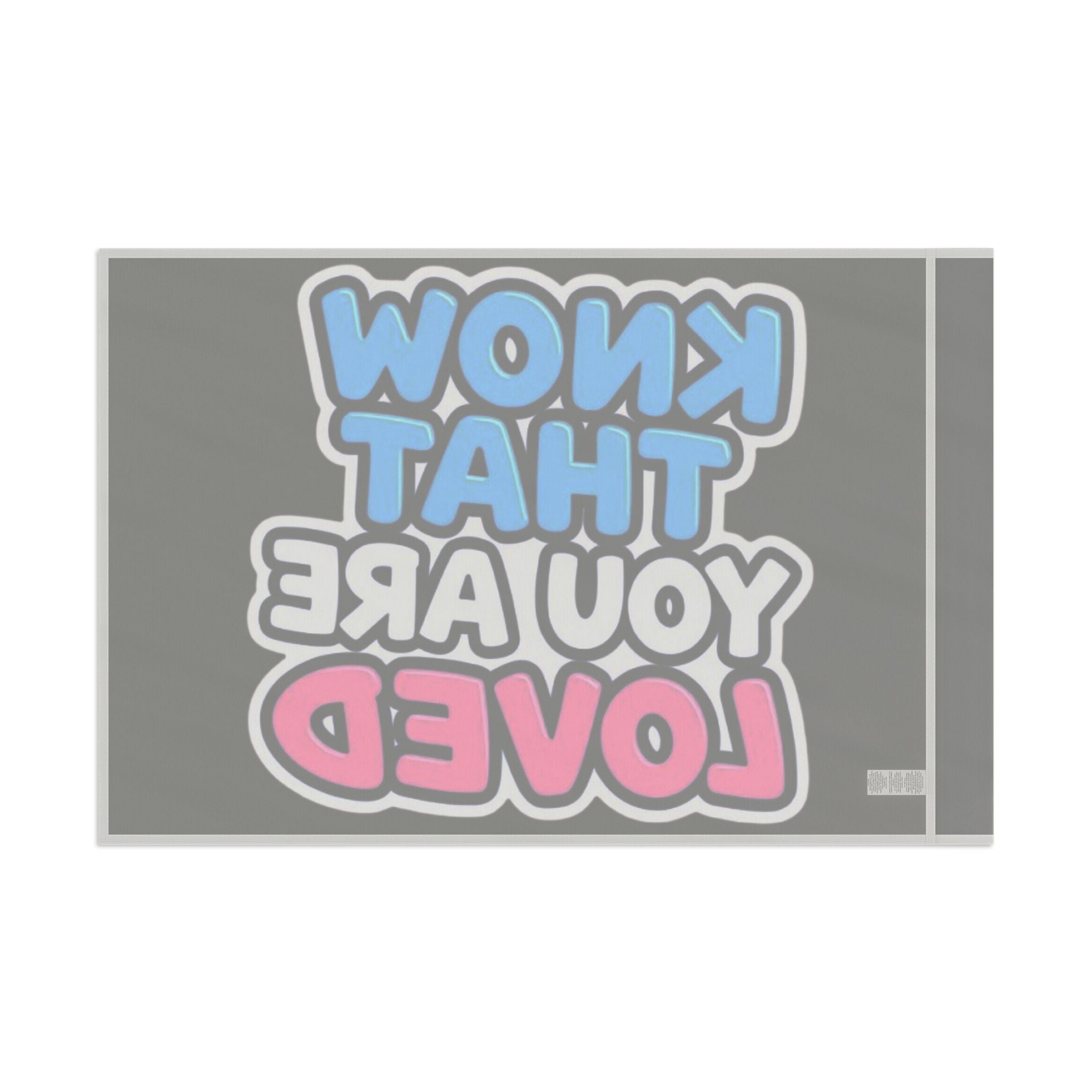 Know That You Are Loved Trans Colors Flag - Aesthetic LGBTQ+ Banner for Celebration & Home Decor - EqualiTees.Me