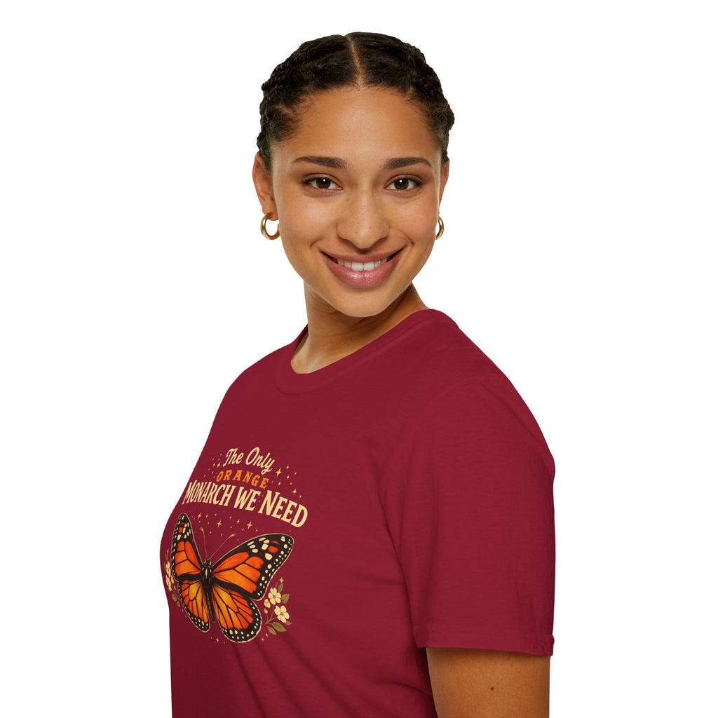 Monarch Butterfly T-Shirt — "The Only Orange Monarch We Need" No Kings Tee