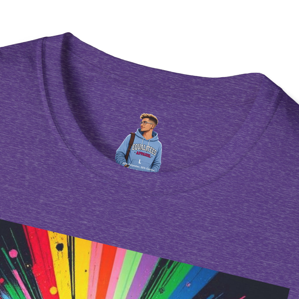 Unisex Softstyle T-Shirt - 'Queer People Belong Everywhere' Pride Graphic Tee