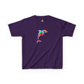 Colorful Fractal Dolphin Kids Heavy Cotton Tee - EqualiTees.Me