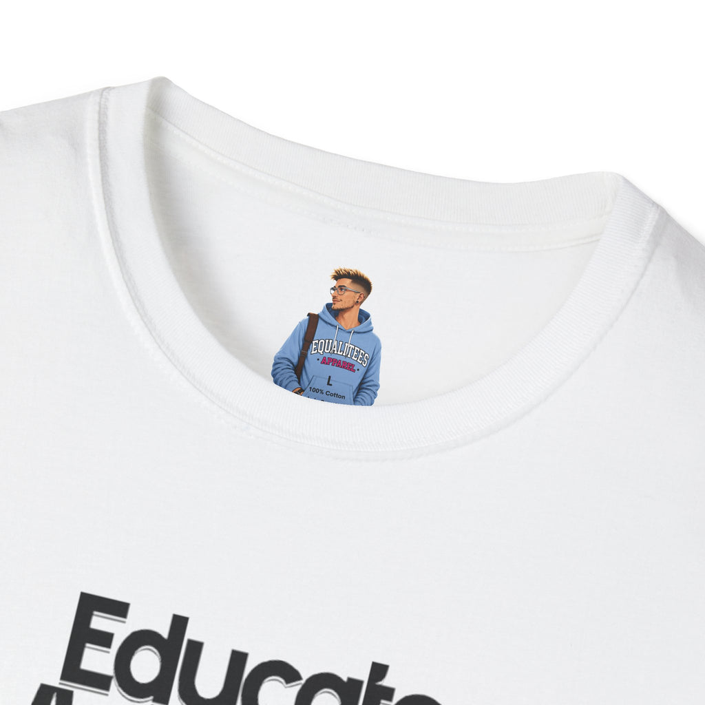 Teacher Advocate T-Shirt - Subtle Pride Educate Advocate Celebrate Design