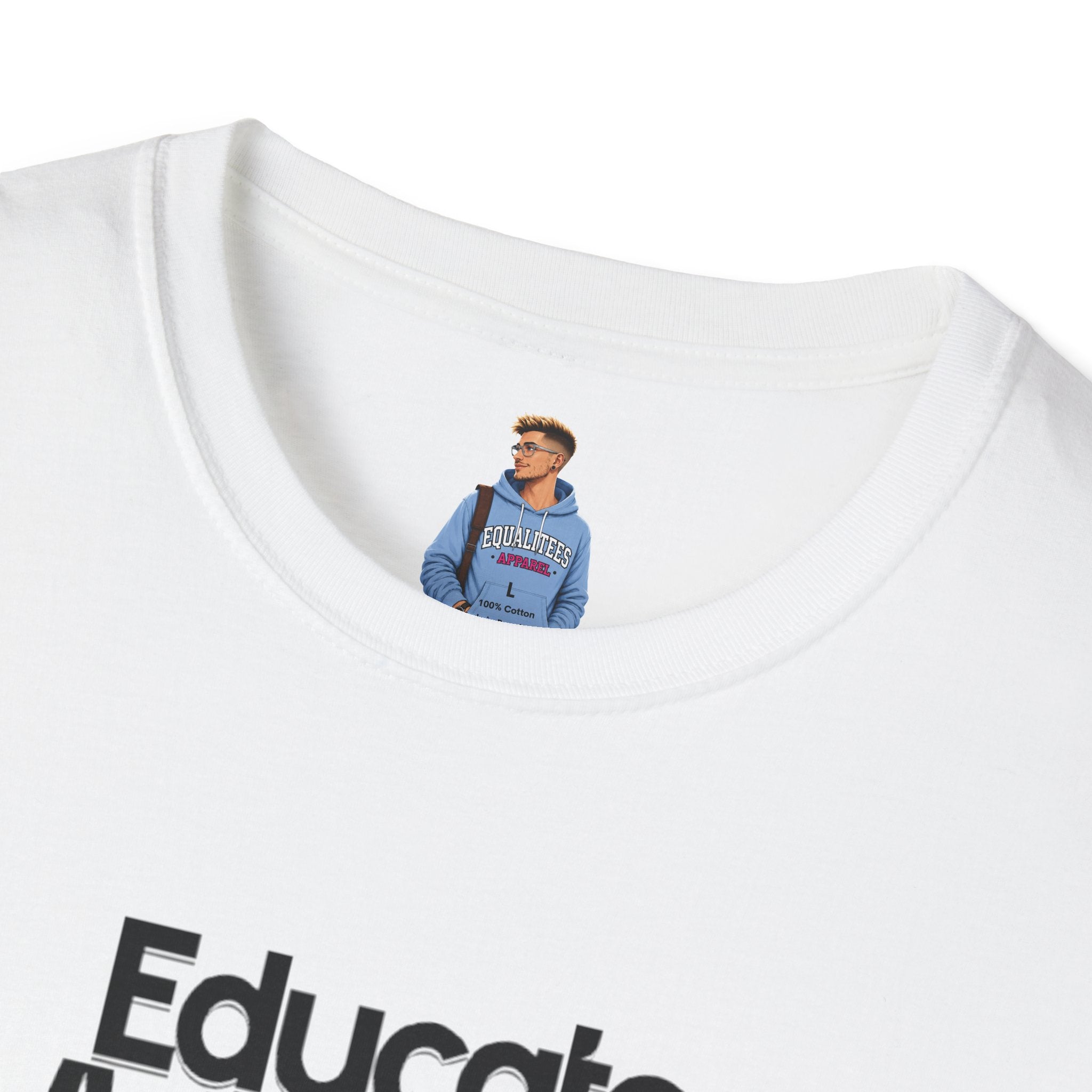 Teacher Advocate T-Shirt - Subtle Pride Educate Advocate Celebrate Design