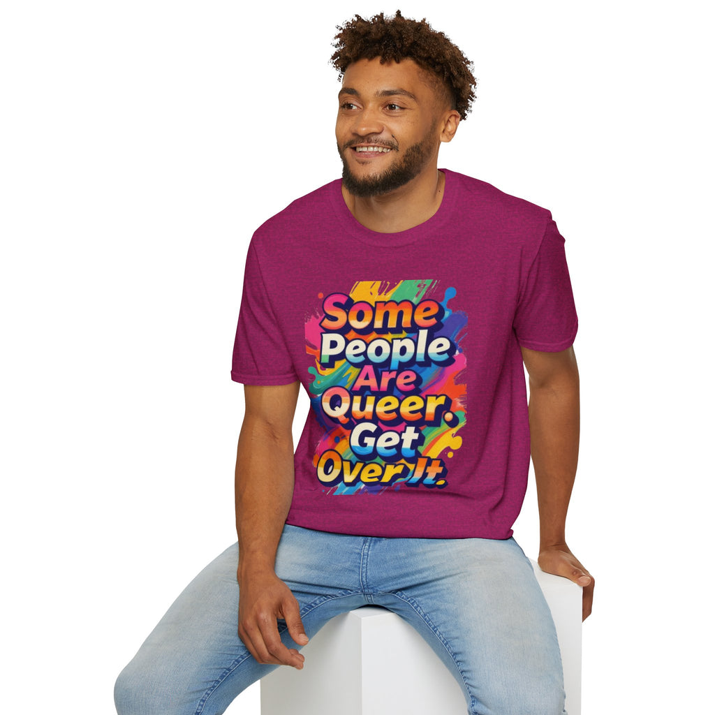 Some People Are Queer T-Shirt Rainbow Graphic