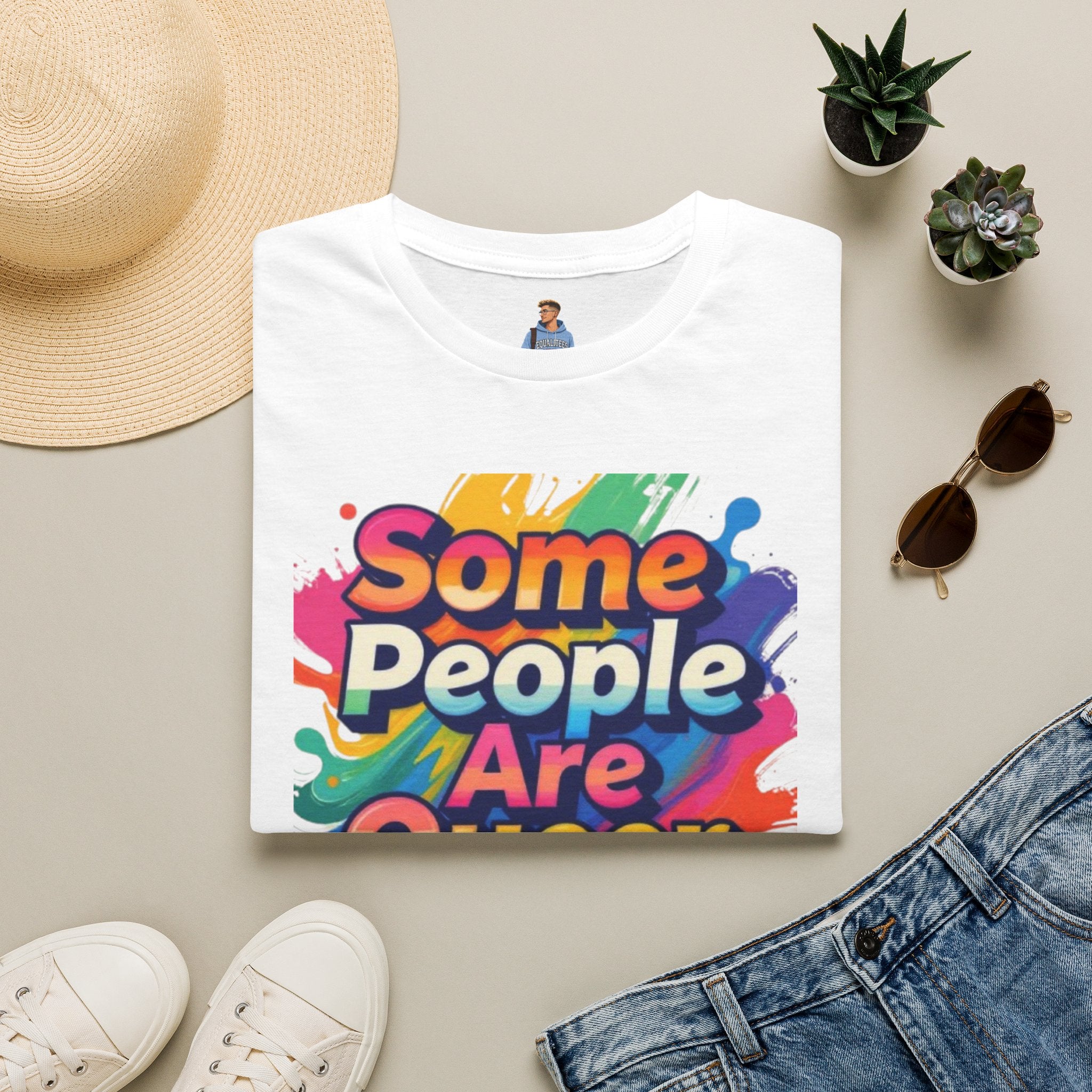 Some People Are Queer T-Shirt Rainbow Graphic