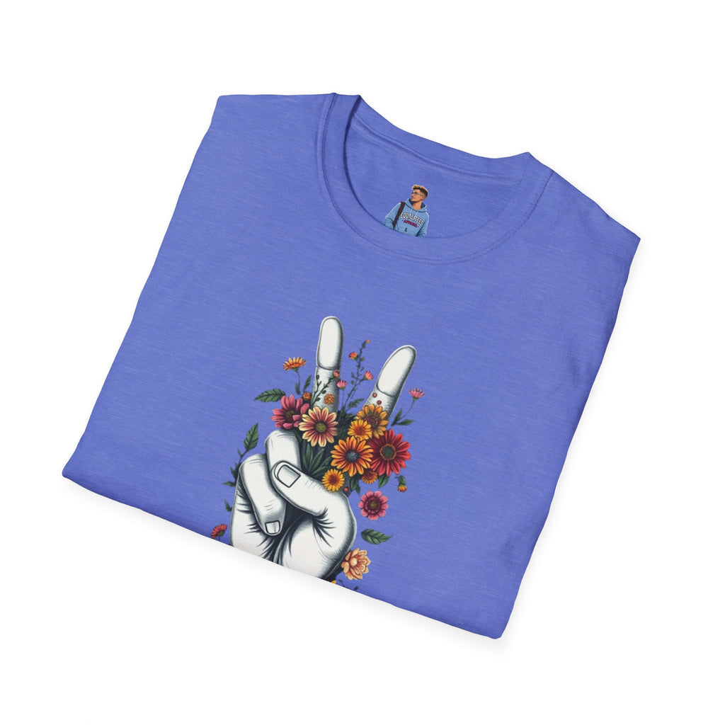 Camiseta unisex de estilo suave Grow Peace: inspiración boho, perfecta para festivales y uso diario