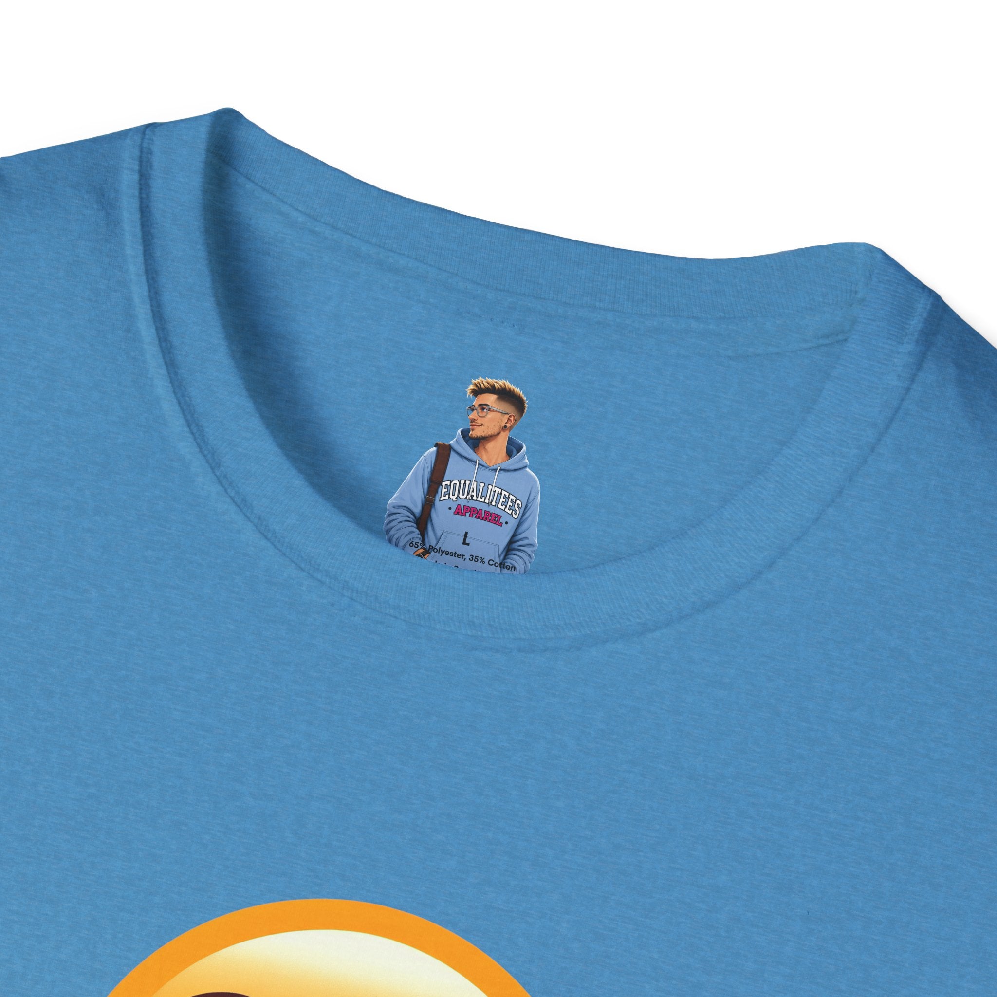 Camiseta unisex de estilo suave con emoji de ojos en blanco | Camiseta gráfica informal para el día a día