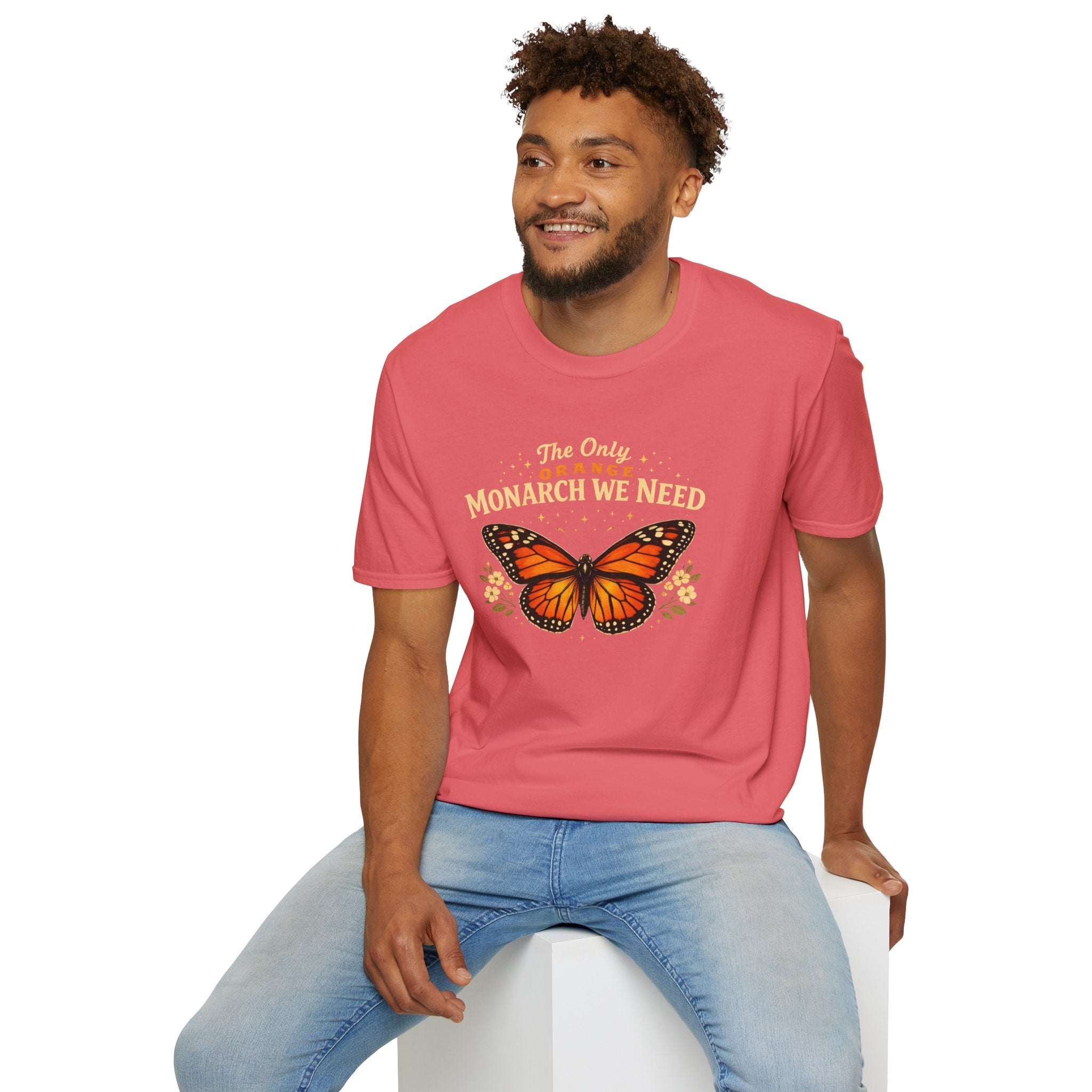 Monarch Butterfly T-Shirt — "The Only Orange Monarch We Need" No Kings Tee