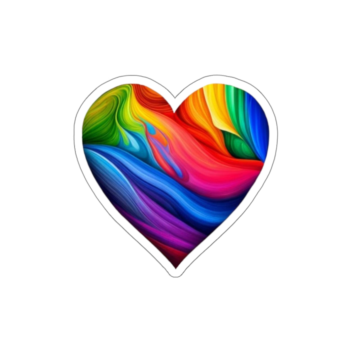 Die-Cut Stickers - Rainbow Heart - EqualiTees.Me