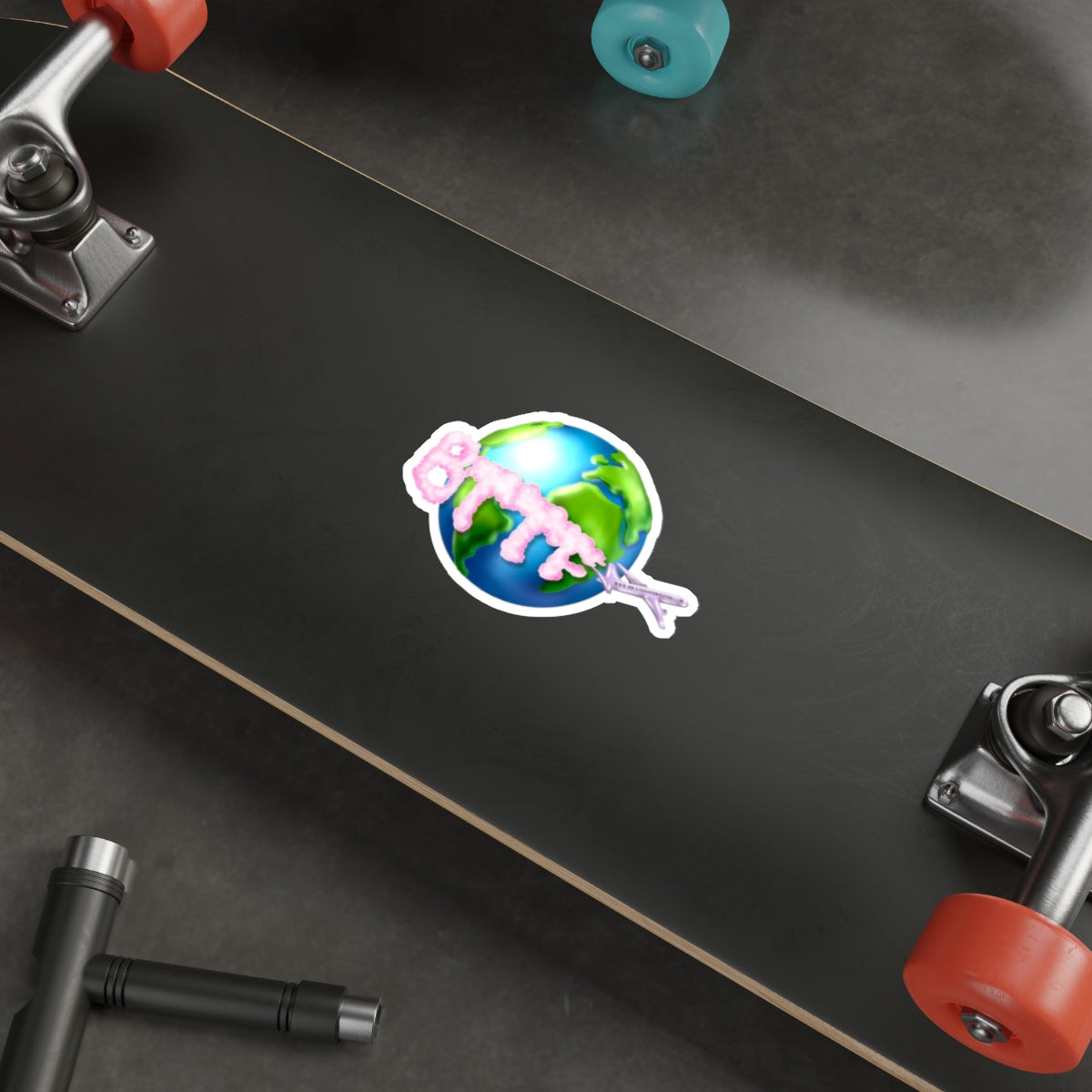 BTTF Airplane Globe Die-Cut Sticker