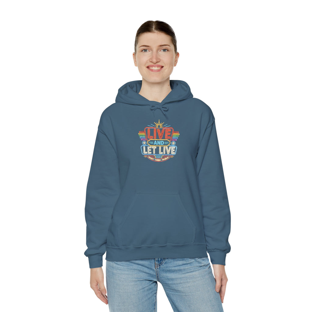 Live And Let Live Hoodie — Retro Peace Graphic Pullover