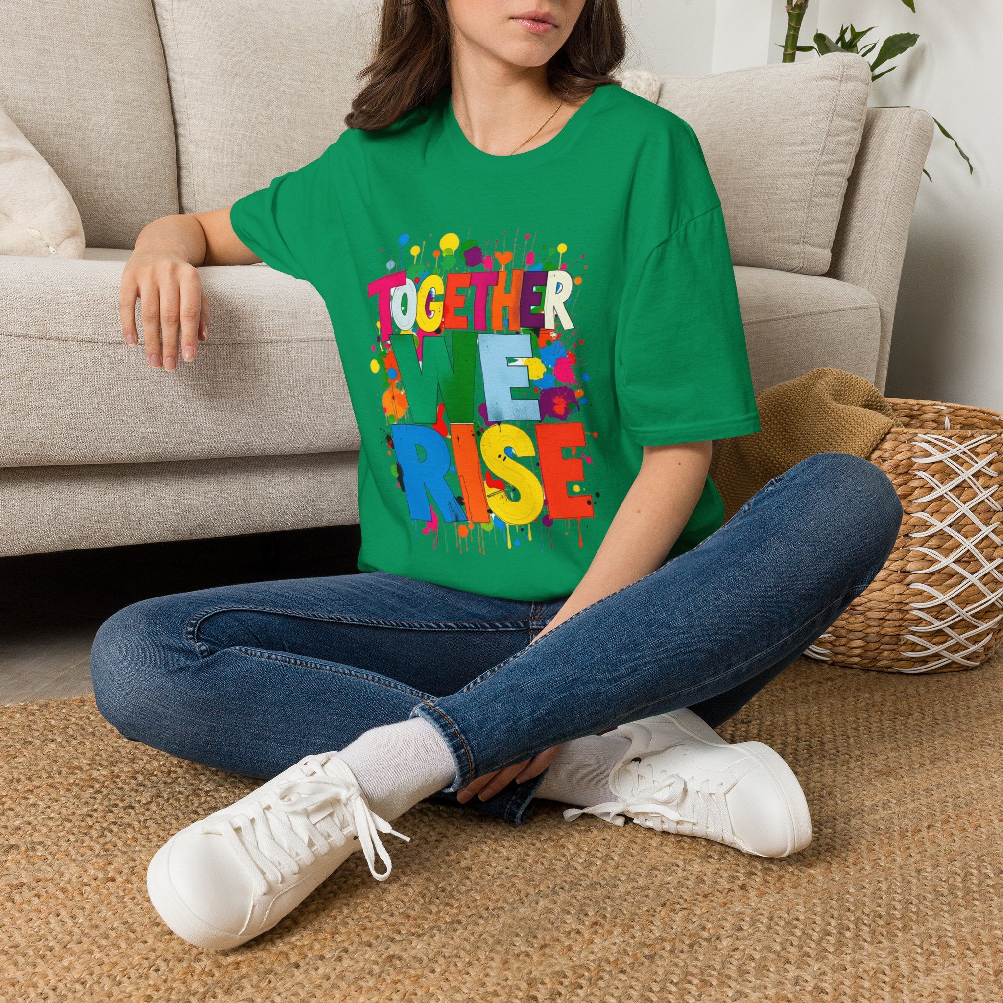 Juntos nos levantamos Camiseta unisex de estilo suave