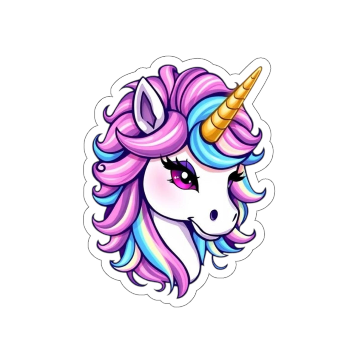 Cute Unicorn Die-Cut Sticker - EqualiTees.Me