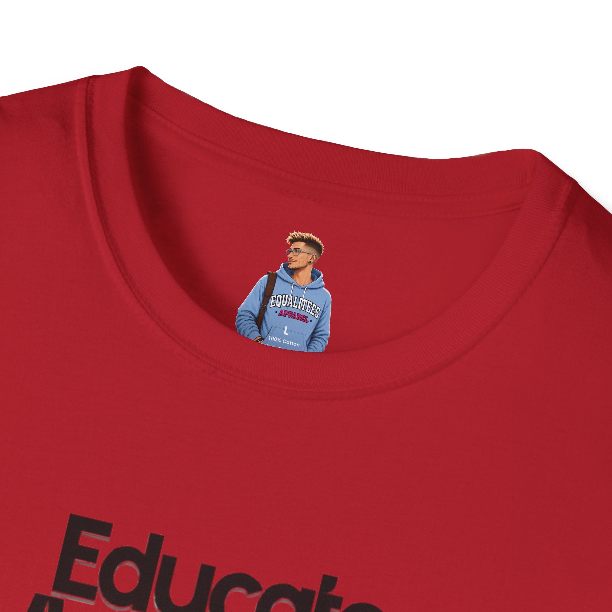 Teacher Advocate T-Shirt - Subtle Pride Educate Advocate Celebrate Design