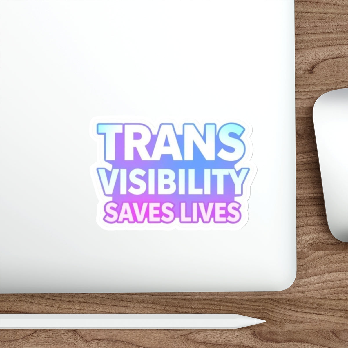 Die-Cut Stickers - TRANS VISIBILITY SAVES LIVES - EqualiTees.Me