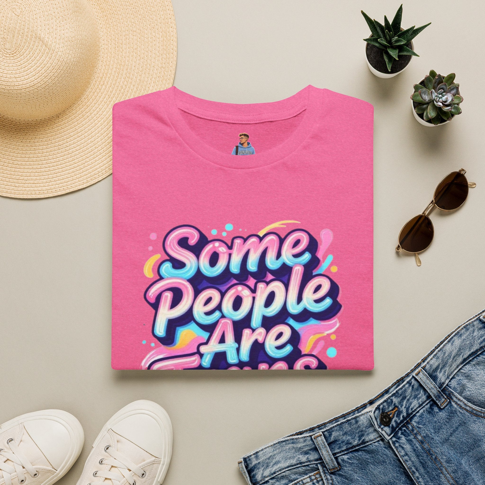 Some People are Trans T-Shirt — "Some People Are Trans. Get Over It." Colorful Pride Tee