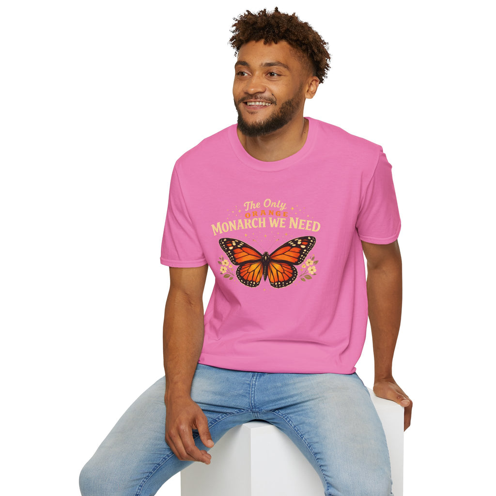 Monarch Butterfly T-Shirt — "The Only Orange Monarch We Need" No Kings Tee