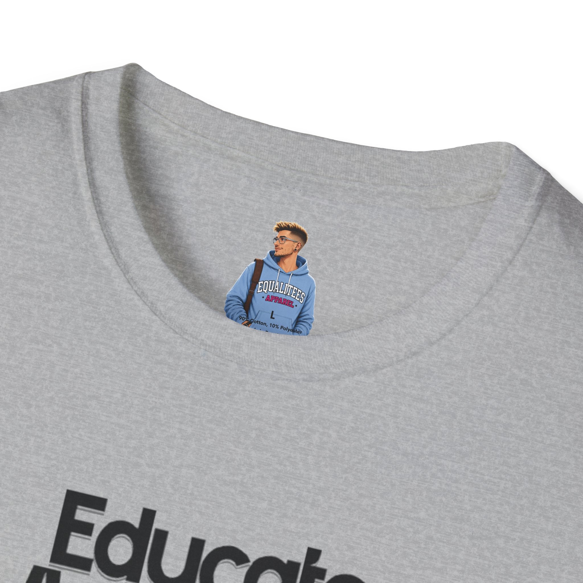 Teacher Advocate T-Shirt - Subtle Pride Educate Advocate Celebrate Design